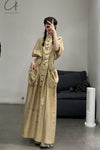 MUTEDANCE silk waist adjustable long skirt MD23FW21 bronze PM103